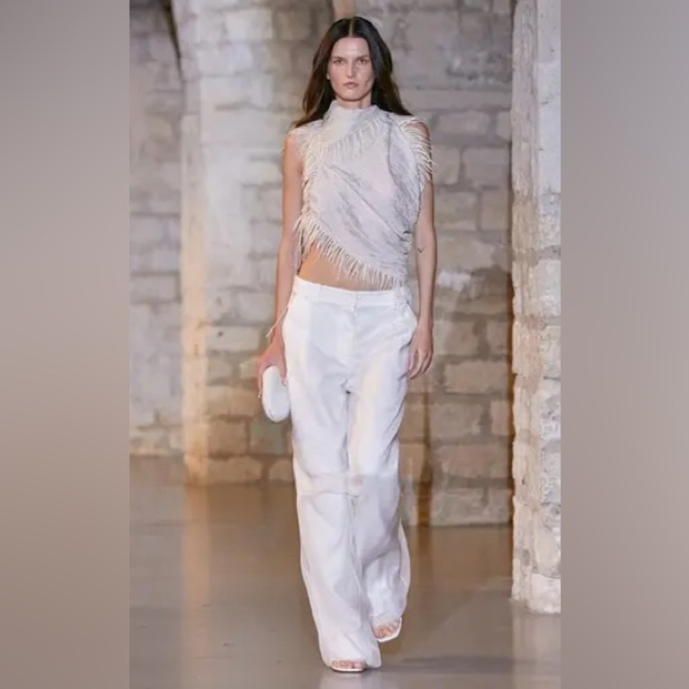 Christopher Esber Villus Fringed Crinkle Top - Picture 3 of 3
